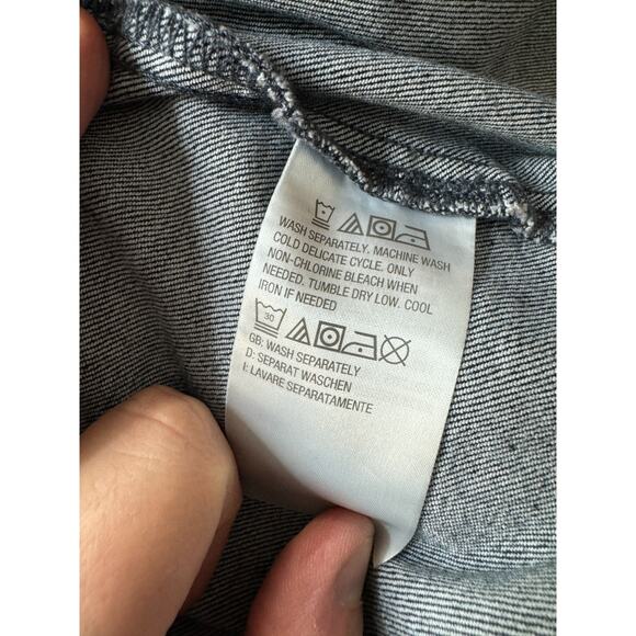 Me by Jennie Garth The Dylan Denim Jacket Washed Grey Blue Wash 1X NWT - Picture 10 of 14